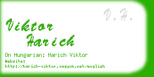 viktor harich business card